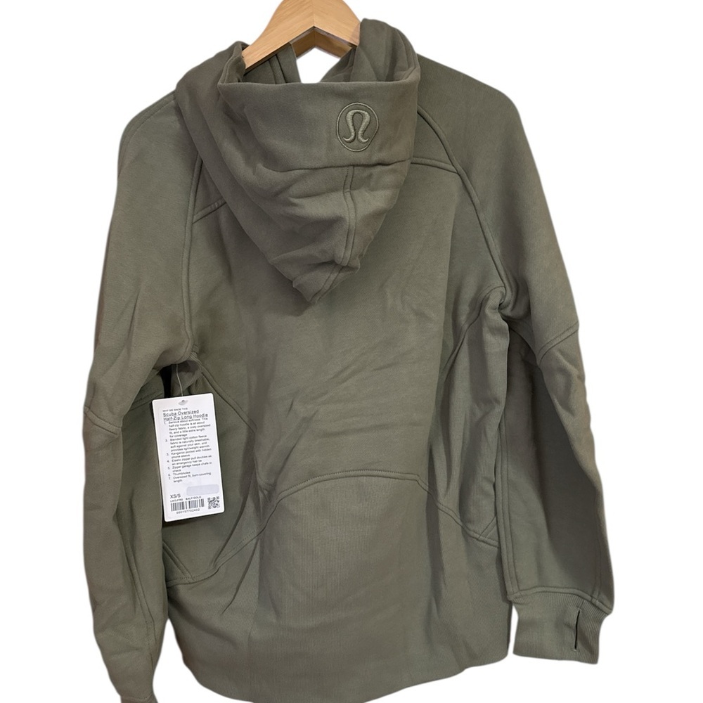 NWT 🌿 Bayleaf/Gold | Lululemon Scuba Oversized Half Zip Hoodie | XS/S - Picture 8 of 10